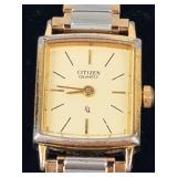 Citizen Quartz Square Dress Watch - New Battery, Running