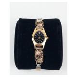 Vintage Diamond and Black hills 10k gold, Armitron Quartz Bracelet Watch - New Battery, Running