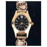 Vintage Diamond and Black hills 10k gold, Armitron Quartz Bracelet Watch - New Battery, Running