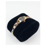 Vintage Diamond and Black hills 10k gold, Armitron Quartz Bracelet Watch - New Battery, Running