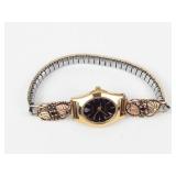 Vintage Diamond and Black hills 10k gold, Armitron Quartz Bracelet Watch - New Battery, Running