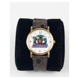 Minnesota Moose Quartz Wrist Watch With Brown Leather Strap - New Battery - Running