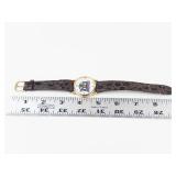 Minnesota Moose Quartz Wrist Watch With Brown Leather Strap - New Battery - Running