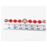 Soxy Quartz Bracelet Watch With Red Accents - New Battery - Running