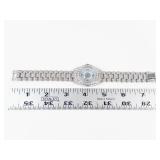 Keskaris Quartz Rhinestone Bracelet Watch - New Battery - Running