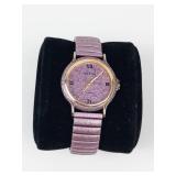 Focus Quartz Watch Purple Stretch Band - New Battery - Running