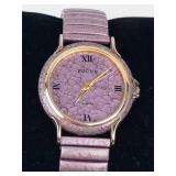 Focus Quartz Watch Purple Stretch Band - New Battery - Running