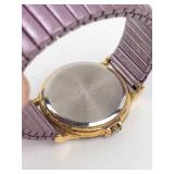 Focus Quartz Watch Purple Stretch Band - New Battery - Running