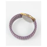 Focus Quartz Watch Purple Stretch Band - New Battery - Running