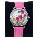 Floral Quartz Wrist Watch - Running, New Battery