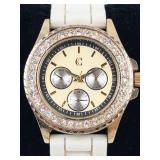 Quartz Crystal Bezel Watch, - Running, New Battery