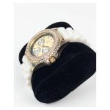 Quartz Crystal Bezel Watch, - Running, New Battery