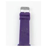 Geneva Purple Rhinestone Quartz Watch - Battery Running