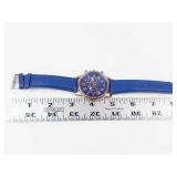 Geneva Quartz Analog Watch With Blue Strap