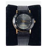 Movado Quartz Watch With Genuine Leather Strap - New Battery - Running