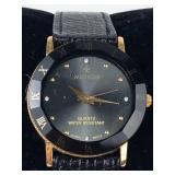 Movado Quartz Watch With Genuine Leather Strap - New Battery - Running
