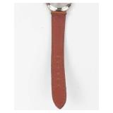 Kl Quartz Analog Watch With Brown Leather Strap - Running, New Battery