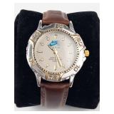 Nike Air Wristwatch With Leather Strap - New Battery, Running