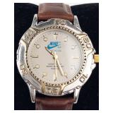 Nike Air Wristwatch With Leather Strap - New Battery, Running