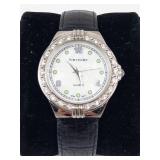 Vernier Quartz Rhinestone Bezel Wristwatch - Running, New Battery