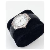 Vernier Quartz Rhinestone Bezel Wristwatch - Running, New Battery