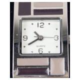 Quartz Stainless Steel Geometric Bracelet Watch - New Battery - Running