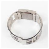 Quartz Stainless Steel Geometric Bracelet Watch - New Battery - Running