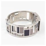 Quartz Stainless Steel Geometric Bracelet Watch - New Battery - Running