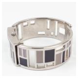 Quartz Stainless Steel Geometric Bracelet Watch - New Battery - Running