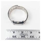 Quartz Stainless Steel Geometric Bracelet Watch - New Battery - Running