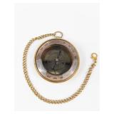 Brass Pocket Compass With Chain working