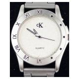 Calvin Klein cK Quartz Stainless Steel Watch - New Battery - Running