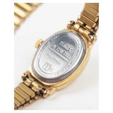 Timex Quartz Running Watch Gold Tone Bracelet - New Battery - Running