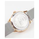 iTech Quartz Wrist Watch Gray Band Rose Gold Tone - New Battery - Running