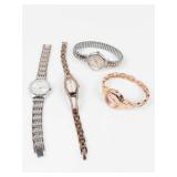 Ladies Quartz Watch Lot of 4 - Hamilton Included - New Batteries- Running