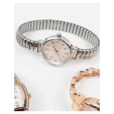 Ladies Quartz Watch Lot of 4 - Hamilton Included - New Batteries- Running