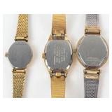 Bulova, Citizen & Jules Jurgensen Ladies Watches (Lot of 3) - New Batteries- Running