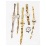 Ladies Gold-Tone Quartz Watches Mixed Lot of 6 - Not Working