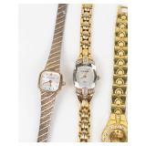 Ladies Gold-Tone Quartz Watches Mixed Lot of 6 - Not Working