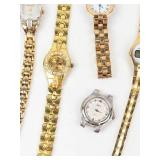 Ladies Gold-Tone Quartz Watches Mixed Lot of 6 - Not Working