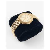 Caravelle Quartz Gold Tone Watch - running new battery