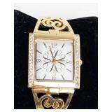 Chrystina Crystal Cuff Watch in Box - running new battery