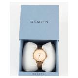 Skagen SKW2313 Women's Rose Gold Mesh Watch With Box - running new battery