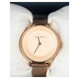 Skagen SKW2313 Women's Rose Gold Mesh Watch With Box - running new battery