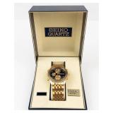 Seiko Quartz Chronograph Watch in Box - running new battery