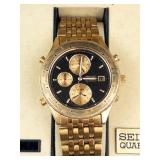 Seiko Quartz Chronograph Watch in Box - running new battery