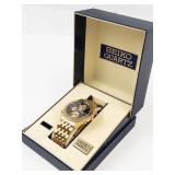 Seiko Quartz Chronograph Watch in Box - running new battery