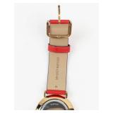 Leila Rose Red Leather Women's Watch in Box - running