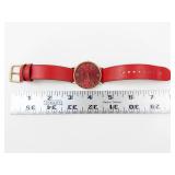 Leila Rose Red Leather Women's Watch in Box - running