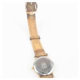 Citizen Eco-Drive Gold-Tone Leather Strap Watch - running
